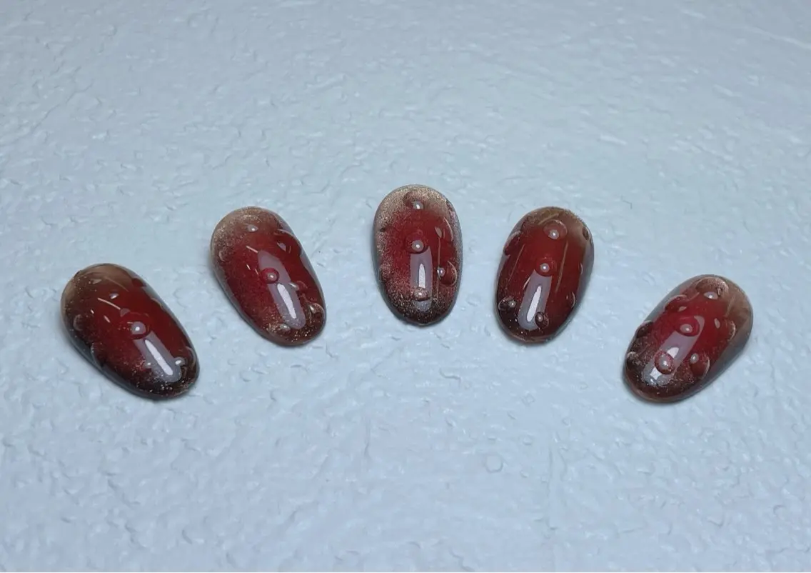 ネイル チークネイル フレンチネイル ジェルネイル ラメ(グリッター) ラメグラデーション 中野駅から2分 MEO NAILのネイルデザイン