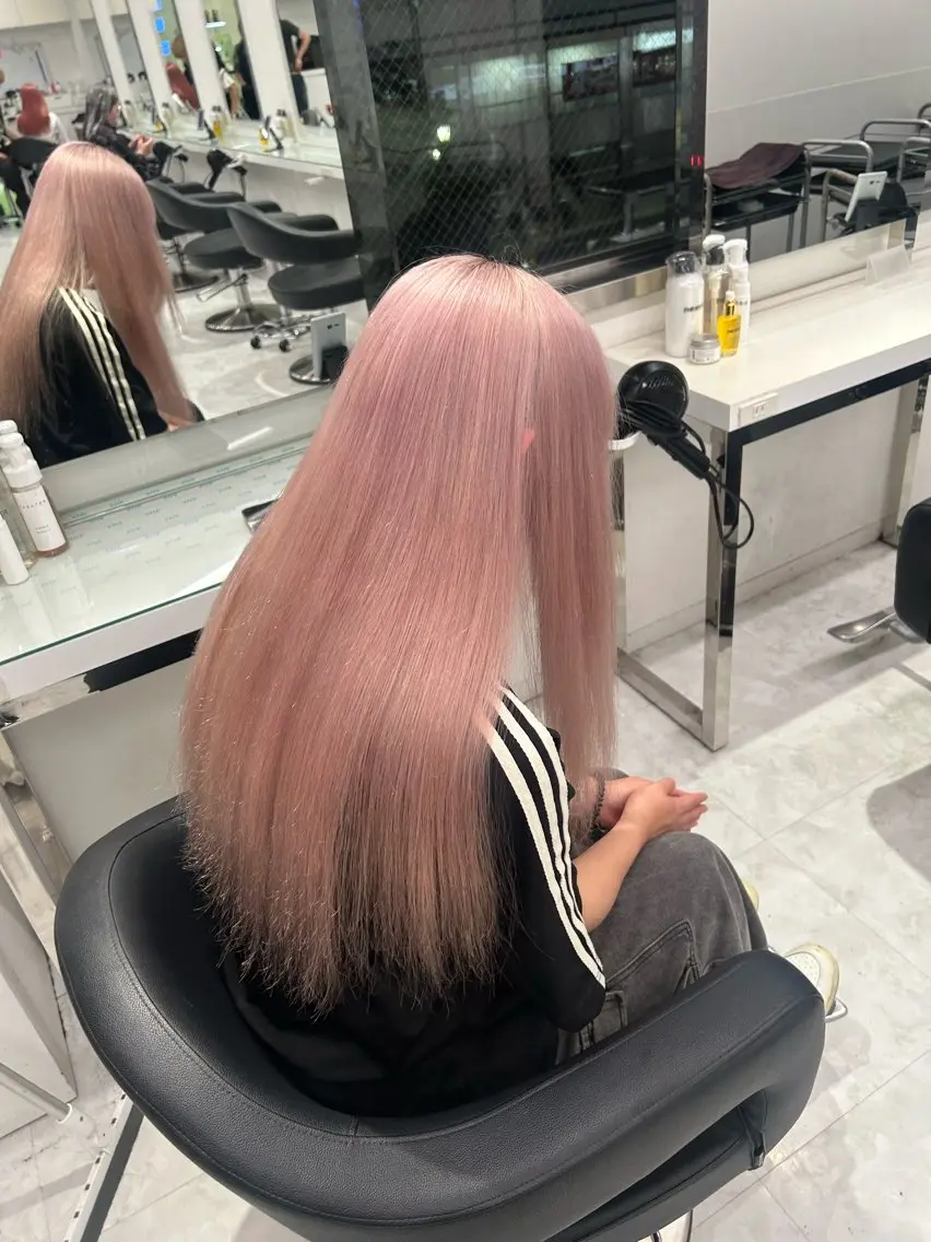 ロング カラー ヘアカラー トリートメント ヘアセット 🩷暖色カラー🩷 BONのヘアスタイル
