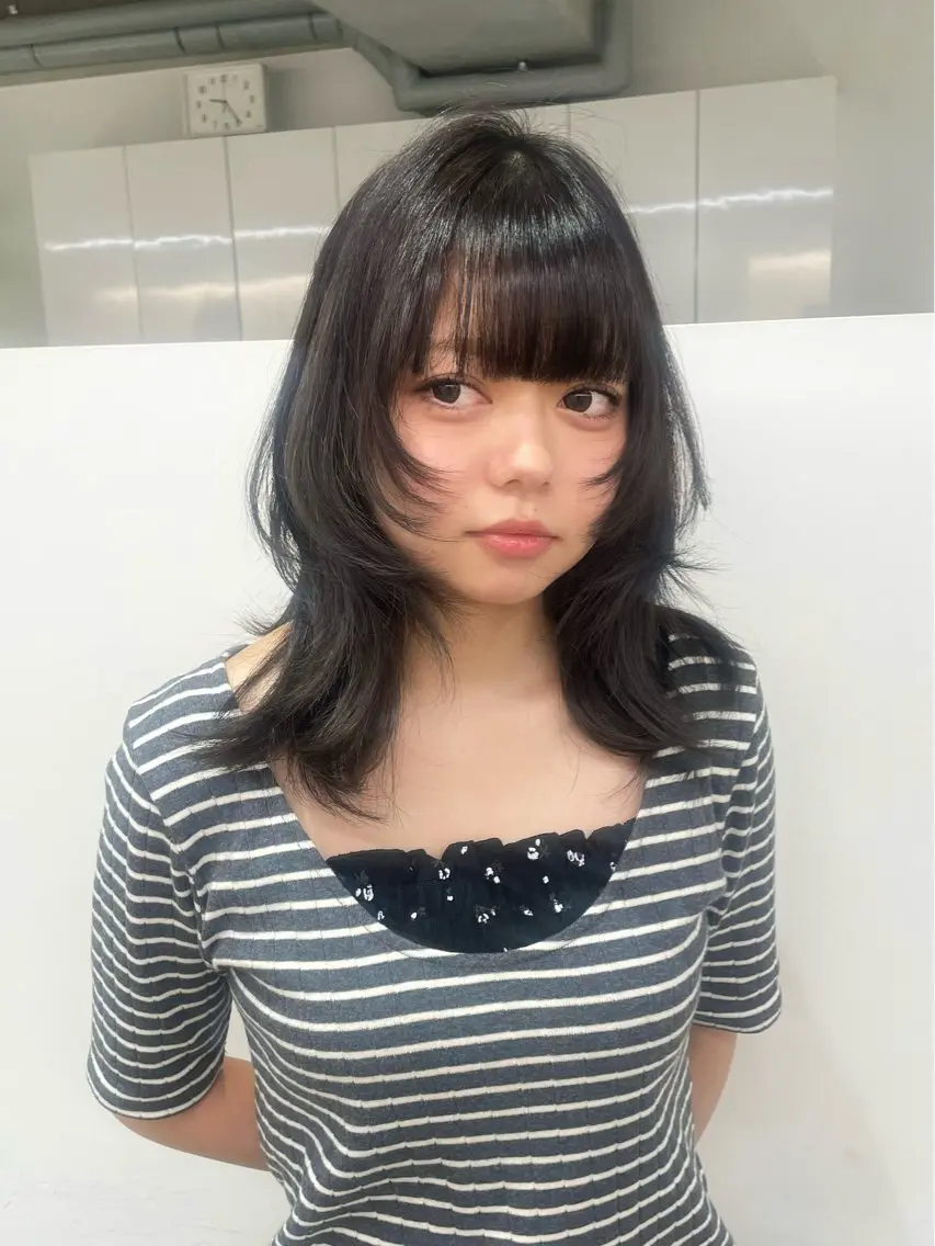 セミロング ヘアカラー トリートメント sara/レイヤー /カラー【東日本橋】のヘアスタイル