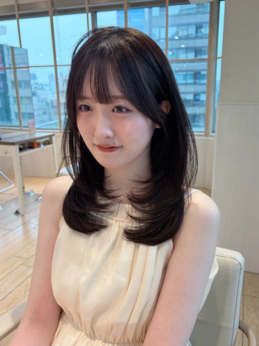 ミディアム 似合わせカット⌇ヘア セット⌇A i🤍のヘアスタイル