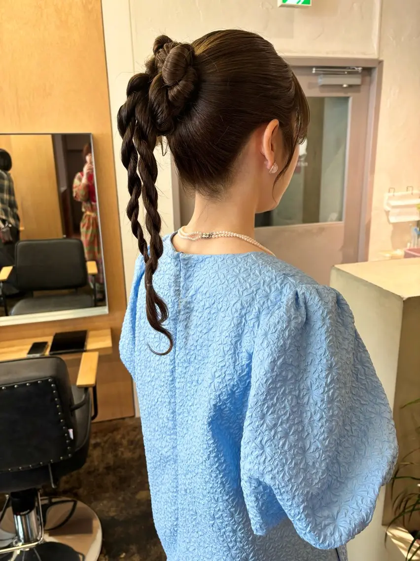 ロング ヘアアレンジ ヘアセット 美空🐇 レイヤー / 透明感カラー🩰のヘアスタイル