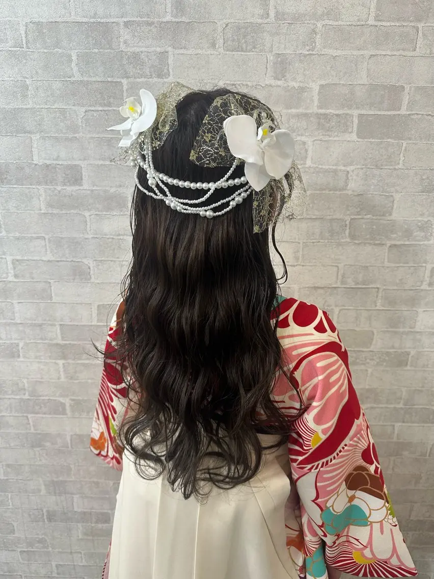 ロング 着付け ヘアセット☆ 髪質改善カラー☆まいのヘアスタイル