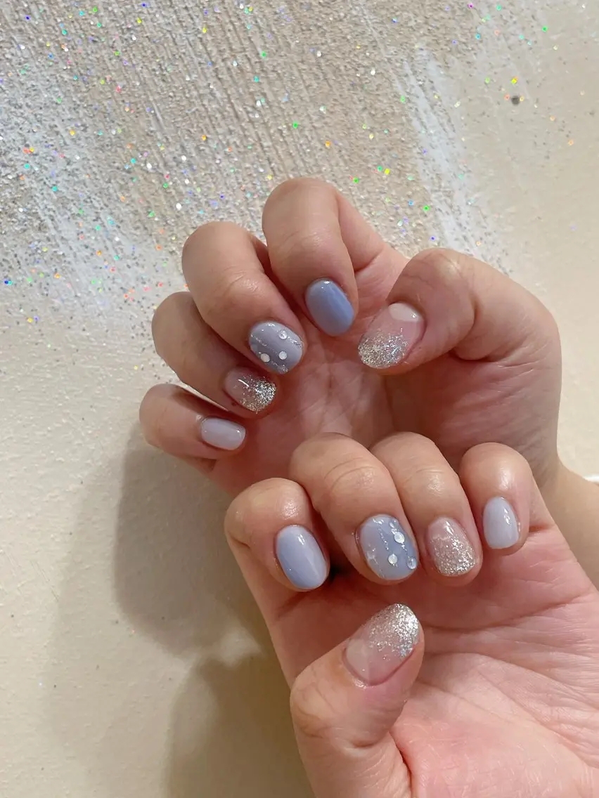 ネイル オーロラネイル フットネイル フレンチネイル ジェルネイル マグネットネイル ハンドネイル mogunail &blowのネイルデザイン