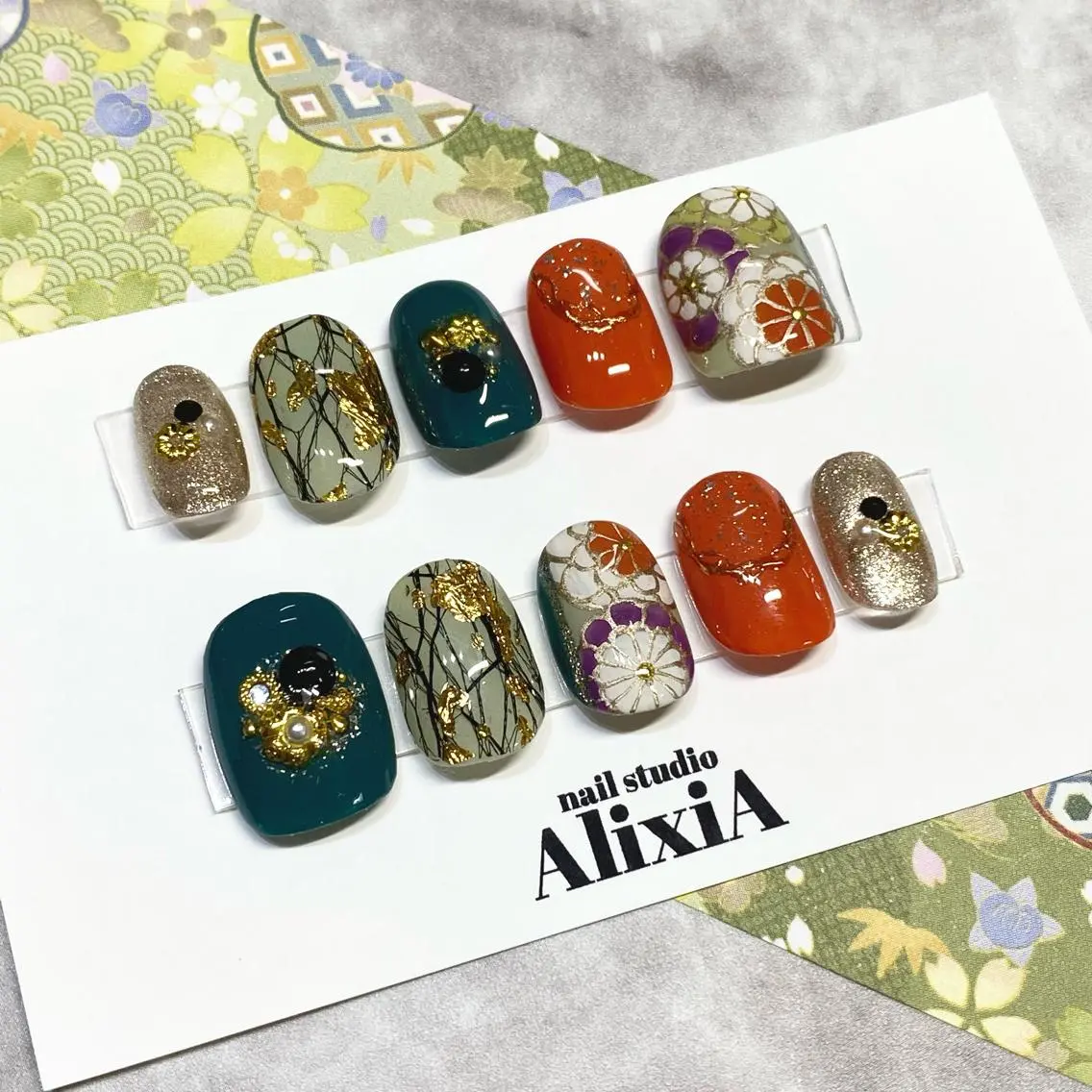 ネイル 成人式 ネイルチップ AlixiA ゆみのネイルデザイン