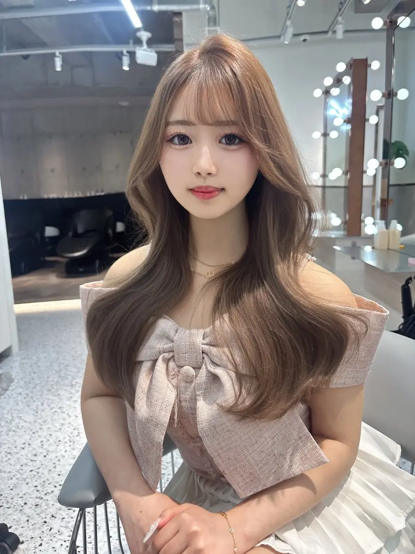 ロング カラー カット ヘアカラー トリートメント yui🎀ブリーチな しダブルカラー/博多のヘアスタイル