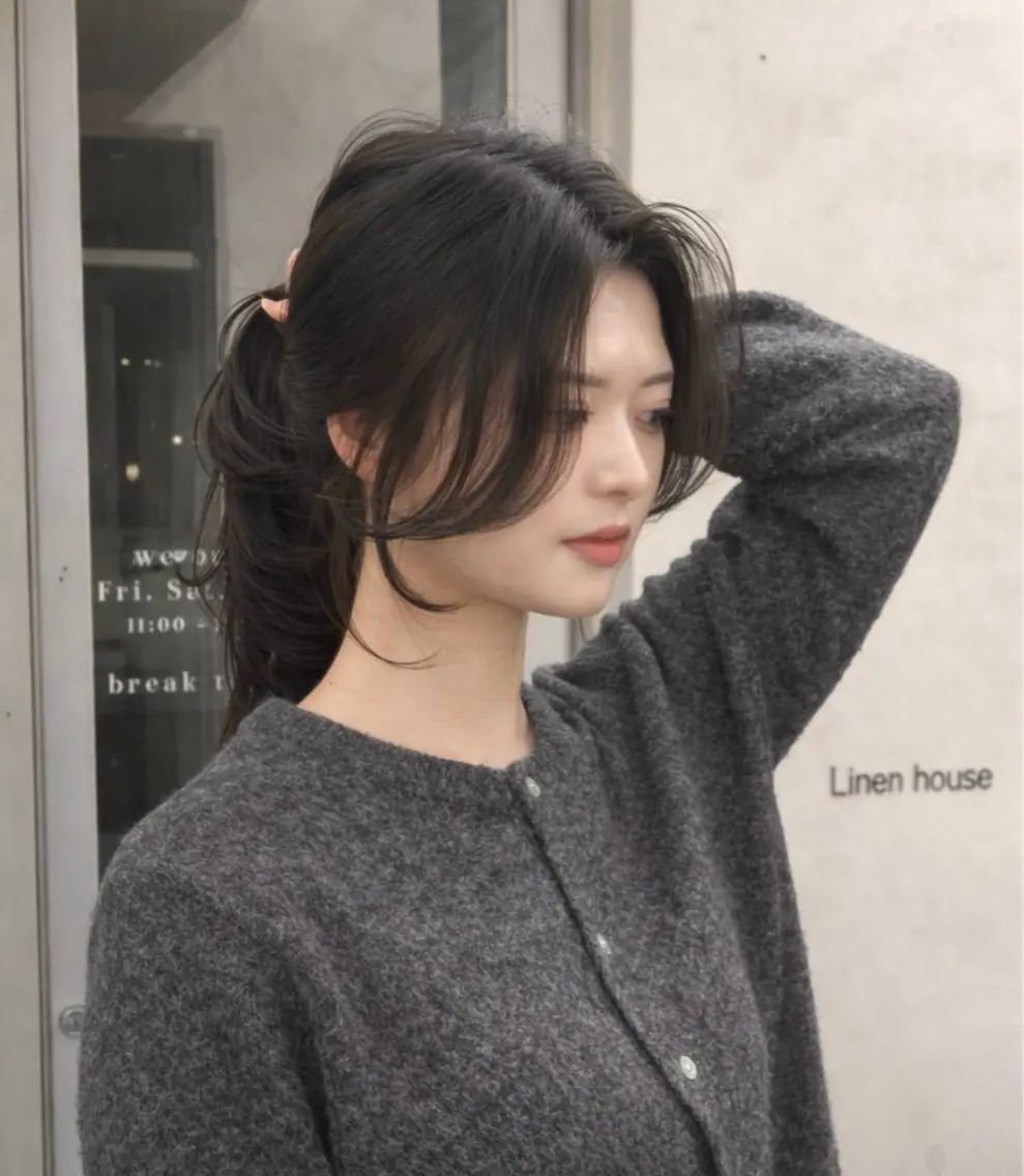 ロング 顔周りカット カット ヘアカラー 京都/束感まつ毛/ 韓国風/谷口峻暉のヘアスタイル