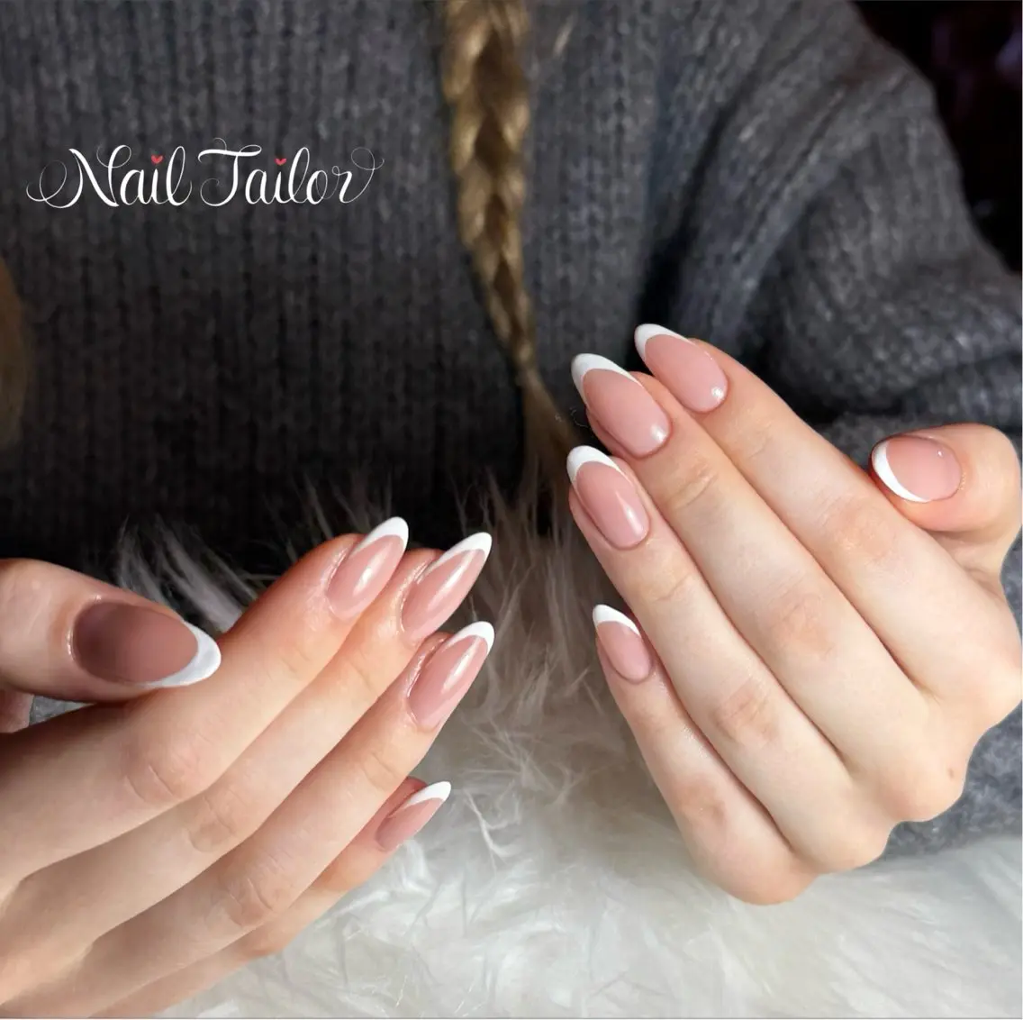 ネイル 長さ出し フレンチネイル 持ち込み オフィスネイル ブライダルネイル ハンドネイル NailTailor ネイルテイラーのネイルデザイン