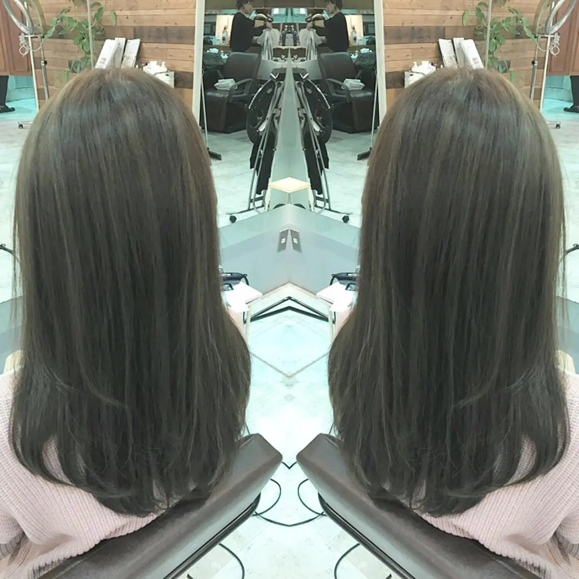 セミロング ロング カラー ハイライトカラー イルミナカラー ハイライト 青木 茂樹⭐️ 透明感カラーのヘアスタイル