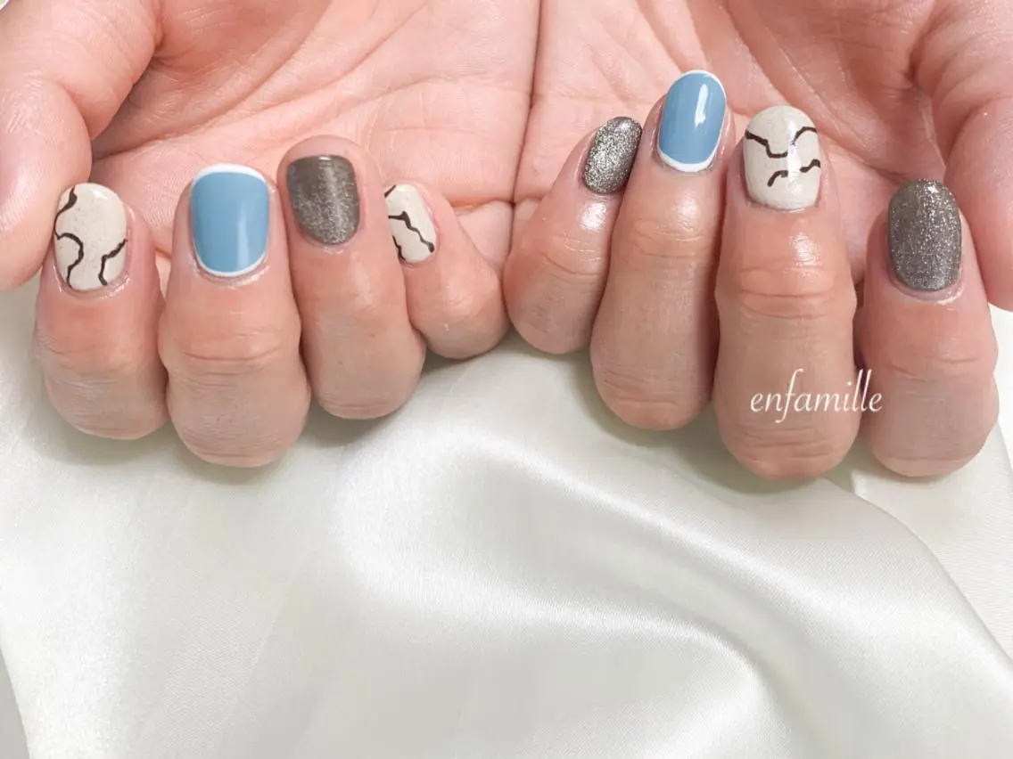 ネイル アートネイル ハンドネイル nail salon en familleのネイルデザイン