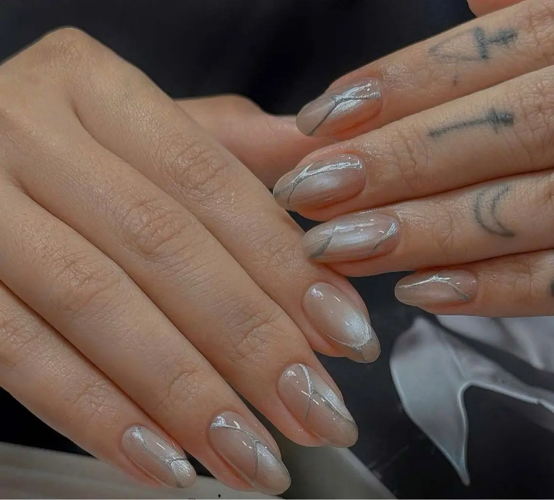 ネイル フレンチネイル ジェルネイル マグネットネイル 持ち込み ニュアンスネイル ハンドネイル Minette Nailのネイルデザイン