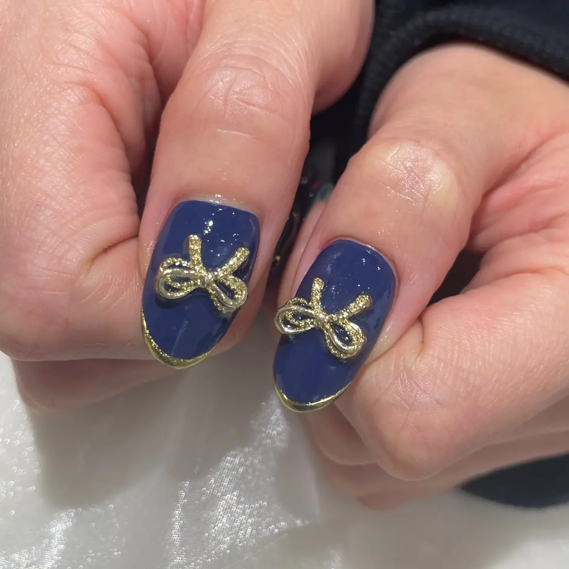 ネイル リボン ハンドネイル Nail Salon Refletのネイルデザイン