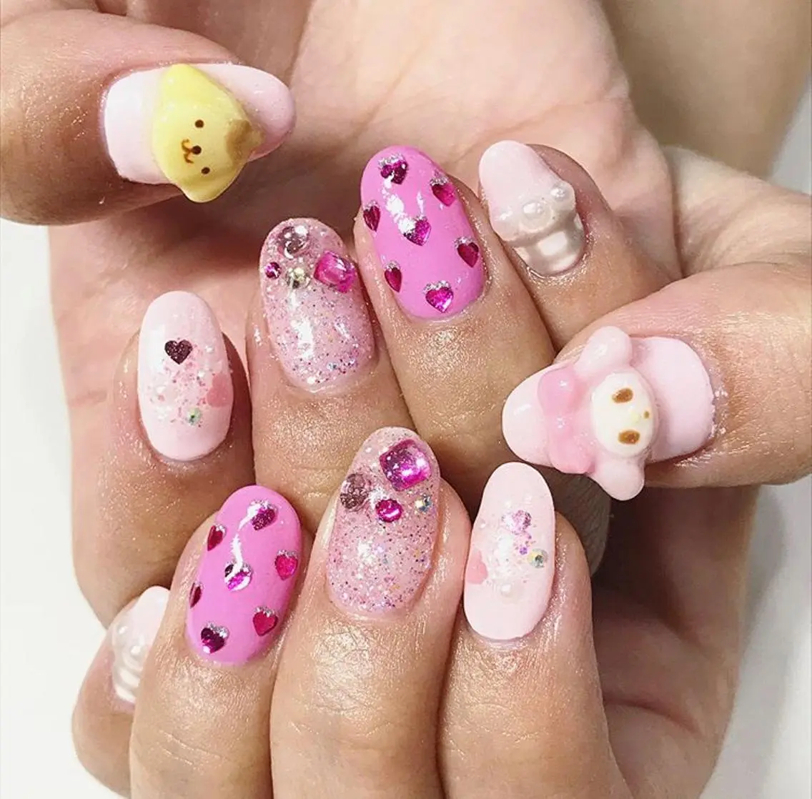 ネイル 渋谷／チップ長さ出し 👑アプレgel-xのネイルデザイン