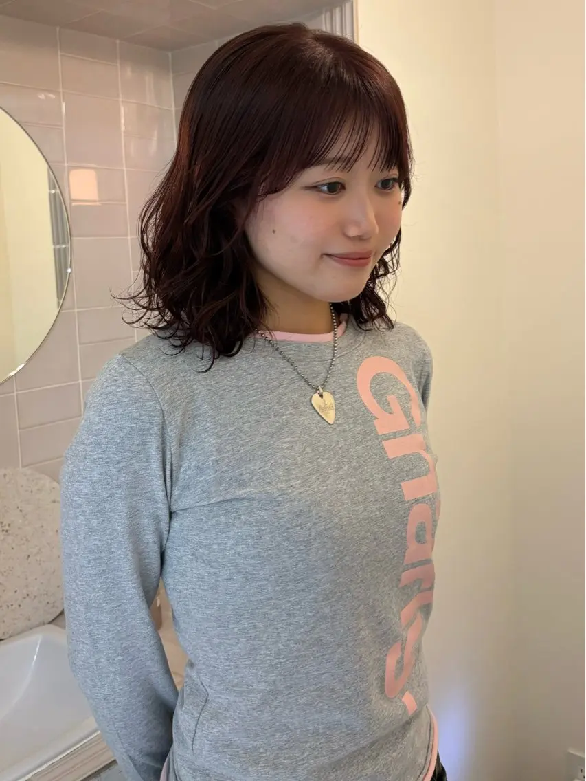 カラー ブラウンカラー ピンクカラー 船越 愛のヘアスタイル