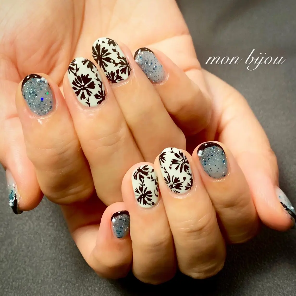 ネイル アートネイル フラッシュネイル フラワーネイル ハンドネイル ハンドケア mon bijou 坪井のネイルデザイン