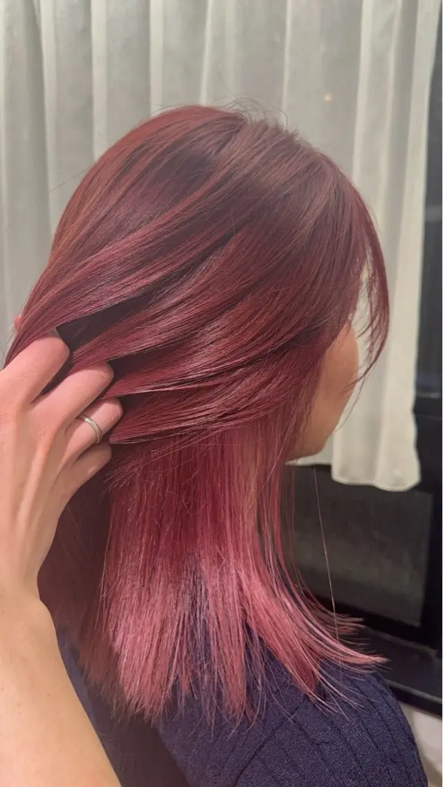 ミディアム カラー 大川 陽向のヘアスタイル