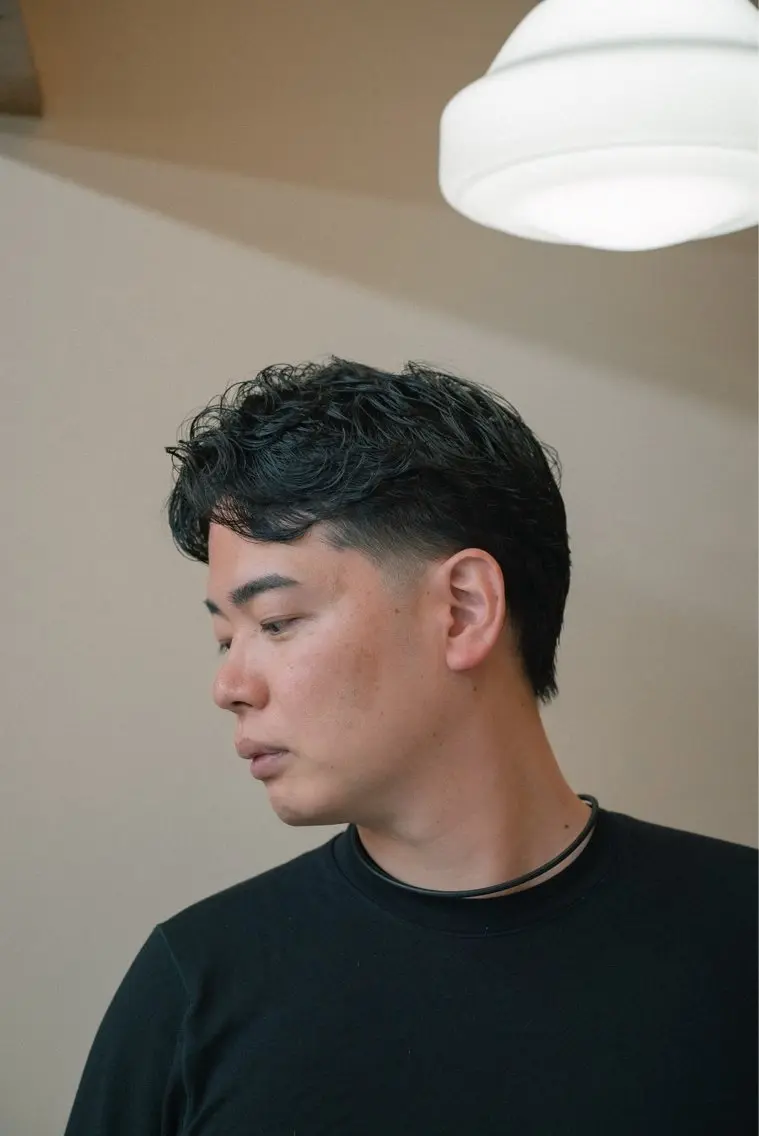 ショート カラー パーマ メンズ マレットヘア ショートヘア カット パーマ 🔗メンズサロン🔗 Kieのヘアスタイル