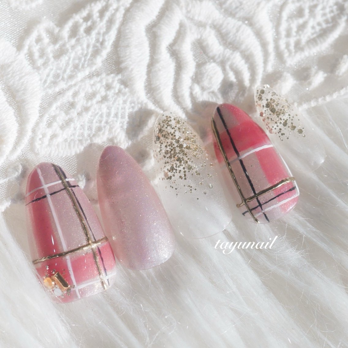 ネイル アートネイル ジェルネイル パラジェル ネイルサロン 【たゆnail】小中のネイルデザイン