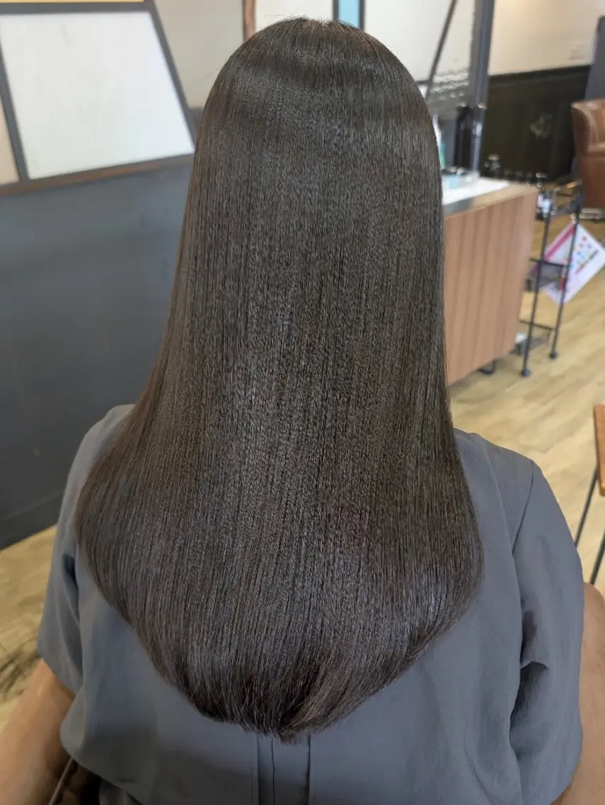 ロング カラー 縮毛矯正 カット 縮毛矯正 仁科 美乃里のヘアスタイル