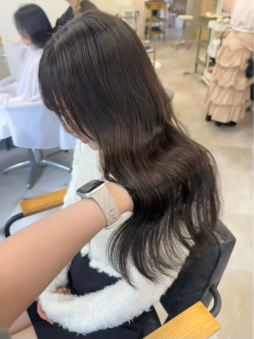 カラー ヘアアレンジ ラベンダーカラー ヘアカラー トリートメント Himawari♡ 柔らかいカラーのヘアスタイル