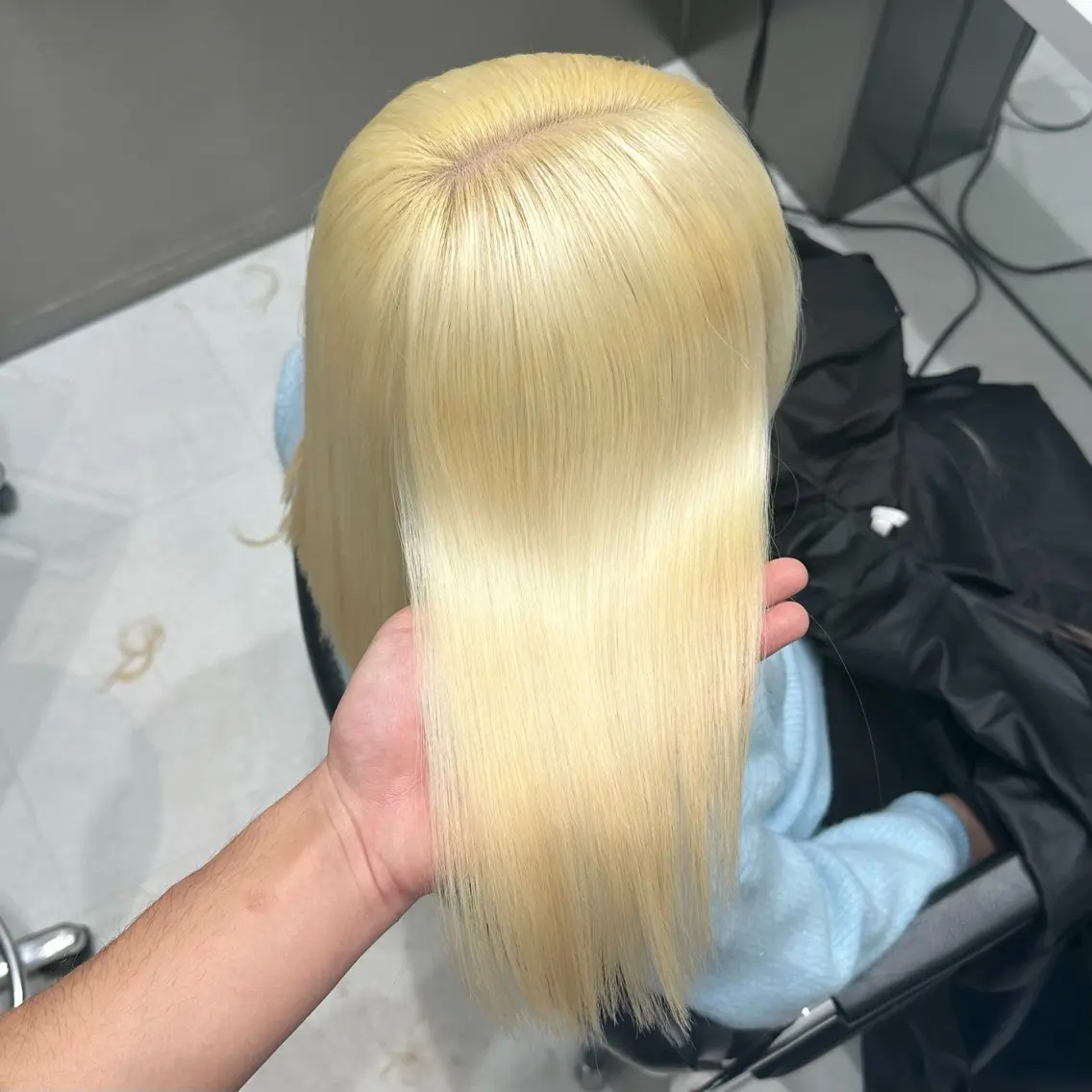 ミディアム カラー ヘアカラー 💫艶ハイトーン×髪 質改善💫リュウトのヘアスタイル
