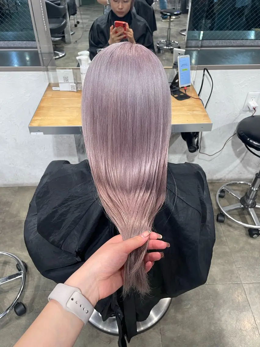 ロング カラー ヘアカラー ハイトーン 横浜💞ミオのヘアスタイル