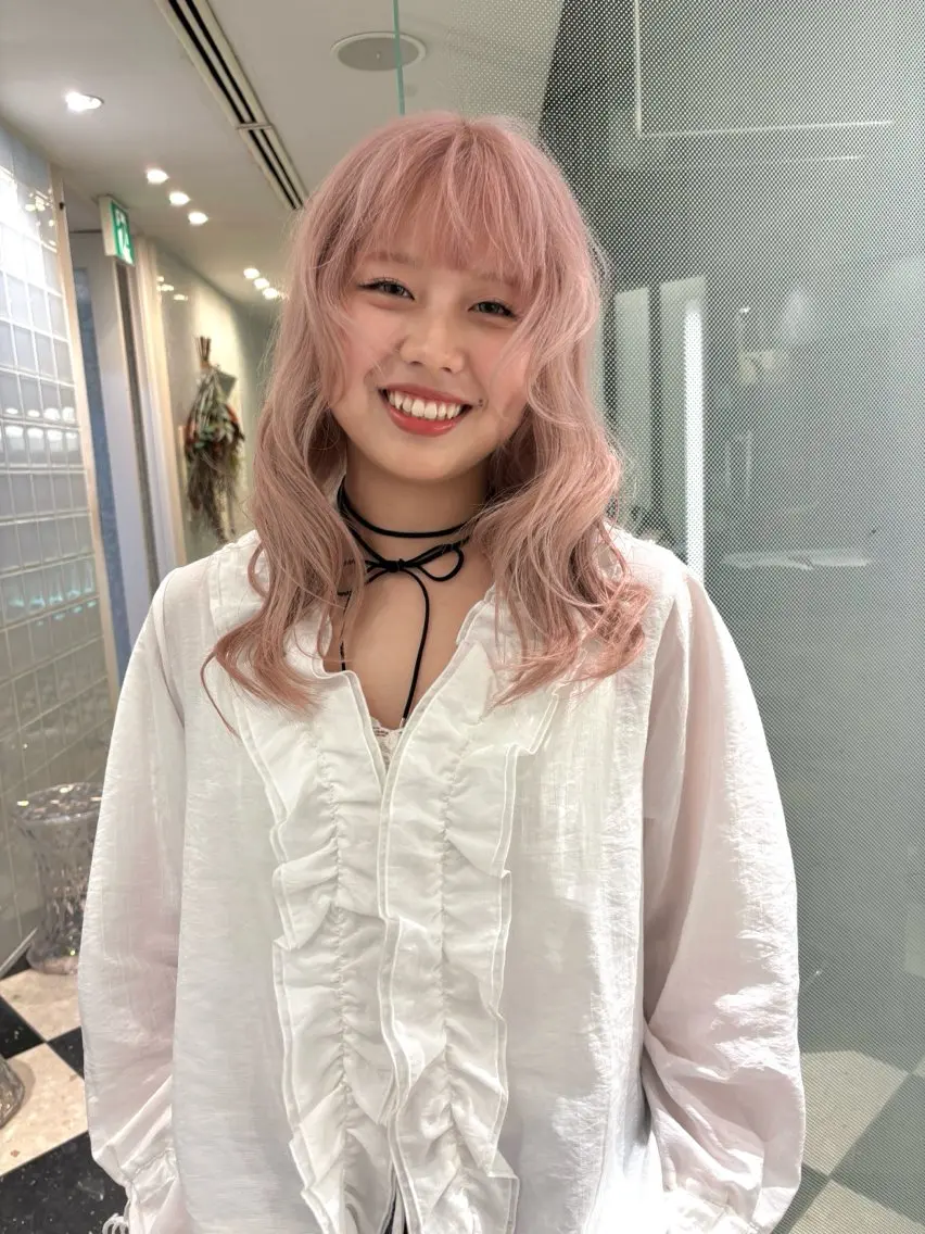 セミロング カラー ブリーチ ケアブリーチ レイヤーカット /ボブ/azusaのヘアスタイル