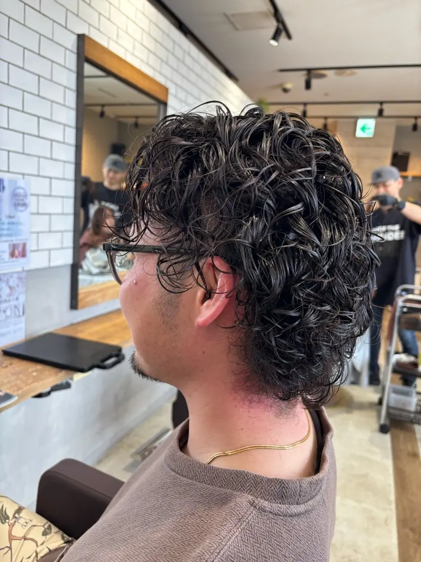 ミディアム カット パーマ 菊地 優斗のヘアスタイル