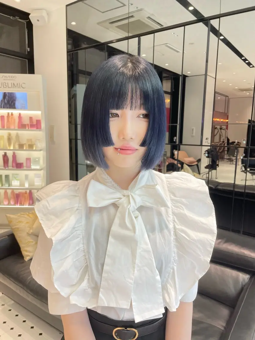 ショート カラー カット ヘアカラー トリートメント 吉祥寺Yuuka韓国 ハイトーンカラー🎀のヘアスタイル