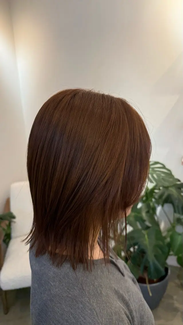 ミディアム ヘアカラー ボブカットモデル募集 🌟hana🦖のヘアスタイル