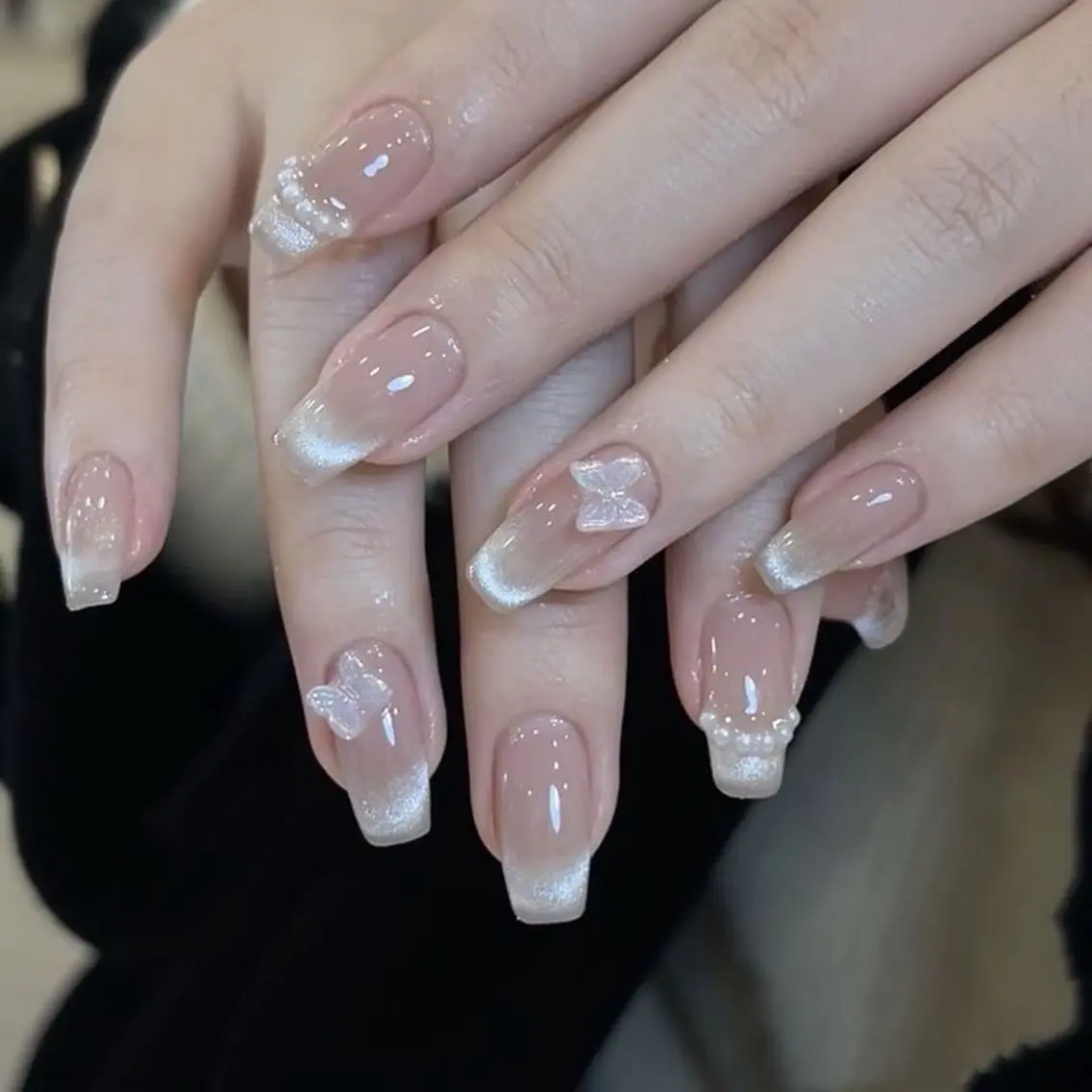 ネイル 長さ出し ストーンネイル ネイルチップ Gemini nailのネイルデザイン