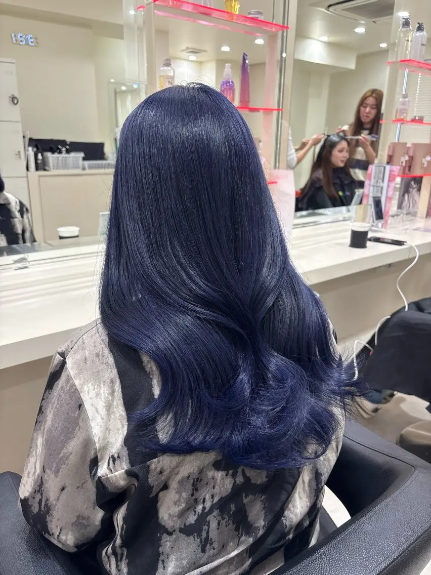 ミディアム カラー ヘアアレンジ ヘアカラー 💟RINNA 艶カラー💟のヘアスタイル
