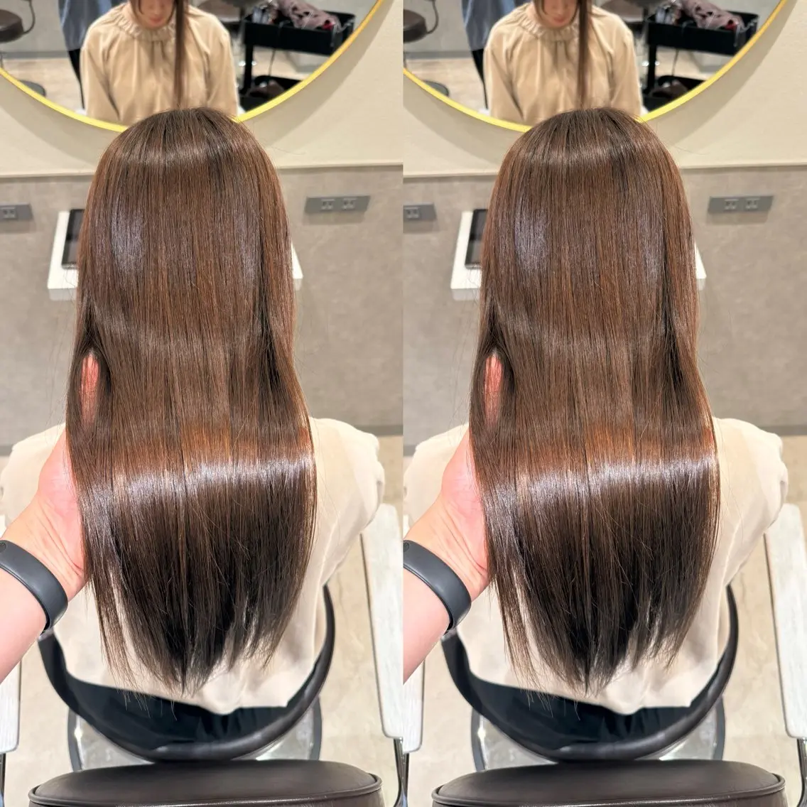 ロング カラー カット ヘアカラー 縮毛矯正 トリートメント 髪質改善カラー/銀座 /縮毛矯正/森田のヘアスタイル
