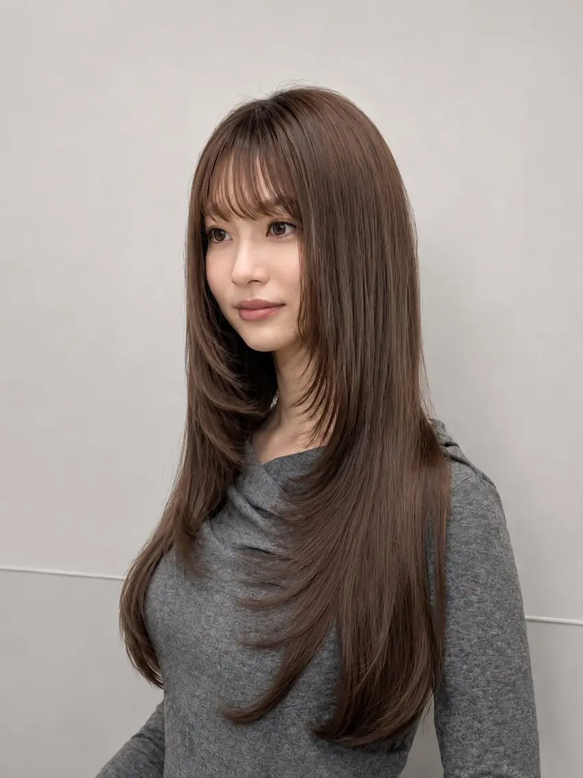 セミロング カラー ヘアカラー トリートメント trinity KOHARUのヘアスタイル
