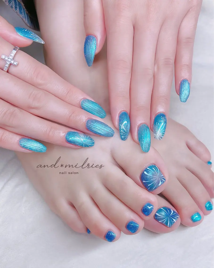ネイル アートネイル 長さ出し ロングネイル and* milriesのネイルデザイン