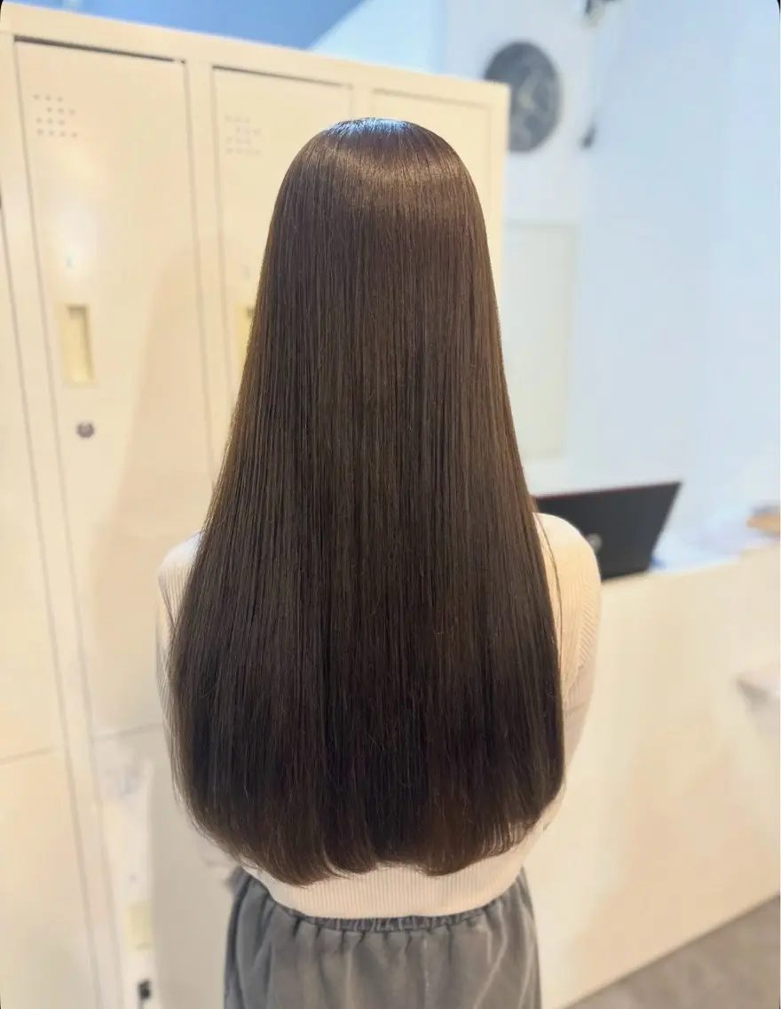 ロング カラー 透明感カラー グレージュ ヘアカラー Sherry/R 三川町　木村祐里奈のヘアスタイル