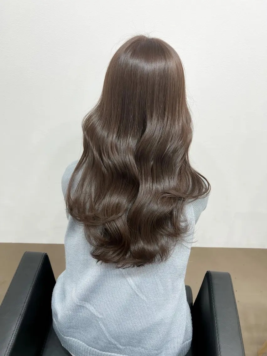 ロング カラー ブリーチ 透明感カラー ダブルカラー ブリーチなしカラー 神戸ボブ✂️ ioe三宮/田 伸佳のヘアスタイル