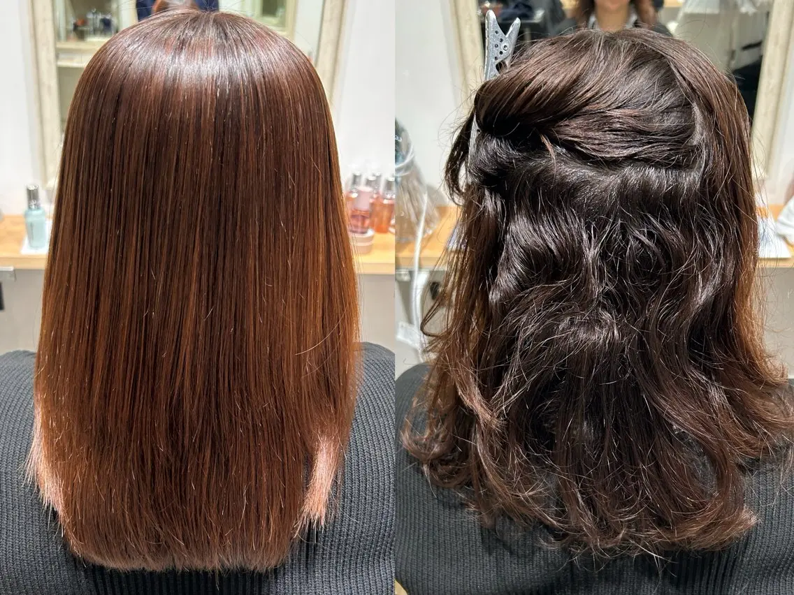 ミディアム 縮毛矯正 酸性ストレート zest kalonのヘアスタイル