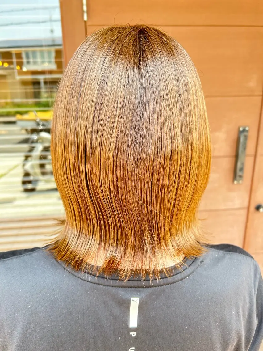 ミディアム カラー reche 上之園 桃花のヘアスタイル