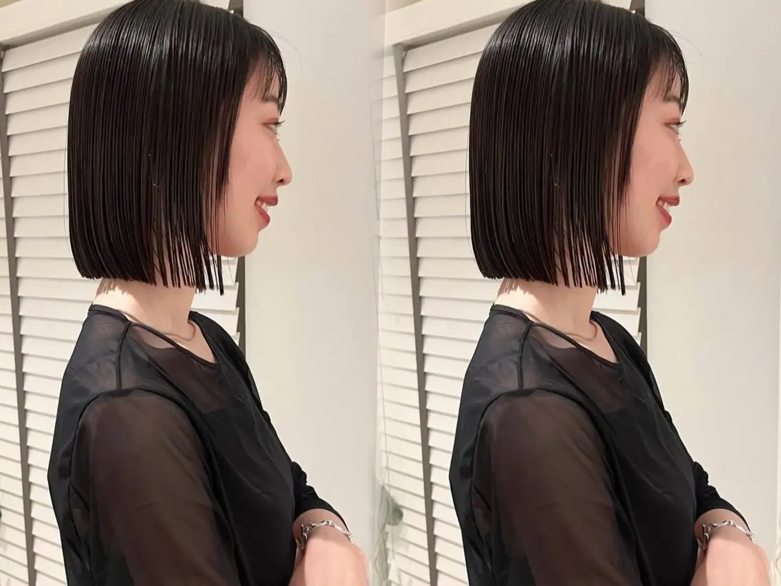 【🎀再来🎀本日限定】切りっぱなしボブ+超高濃度水素カラー+トリートメントの写真