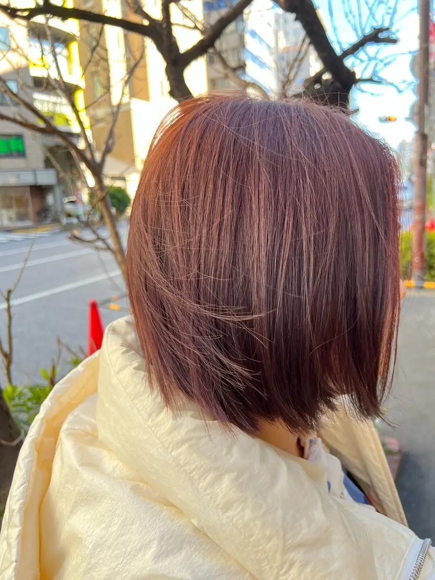 ショート カラー ヘアカラー トリートメント 【髪質改善/縮毛矯正 /カラー】ホサカのヘアスタイル