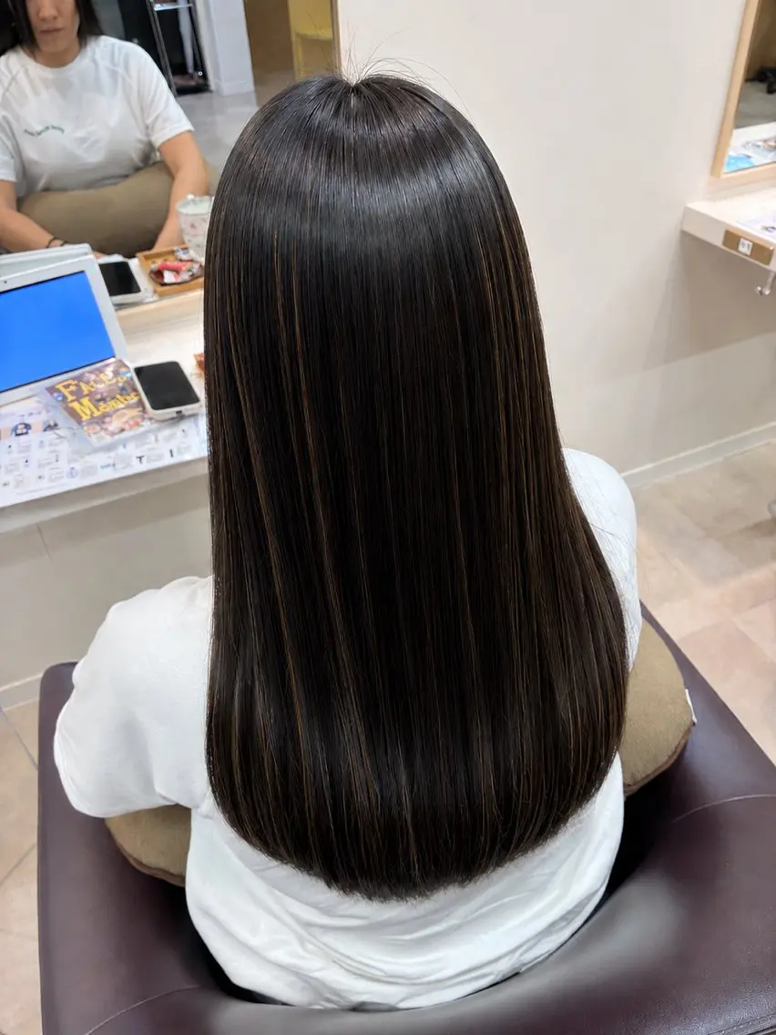 ロング 縮毛矯正 アレンジ/縮毛矯正 FACE。ゆのんのヘアスタイル