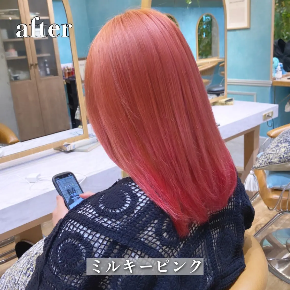 セミロング カラー 🌈ブリーチ特化🌈 MINATOのヘアスタイル