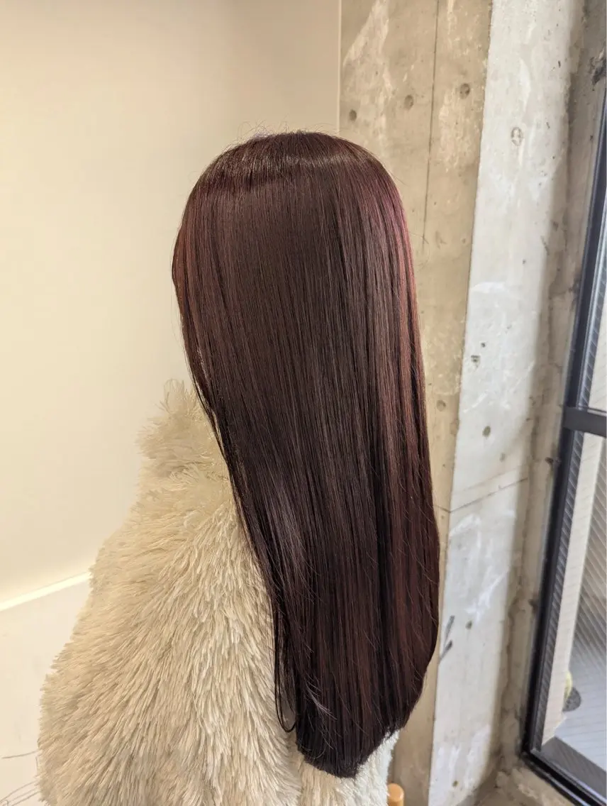 ロング ピンクラベンダー カット ヘアカラー newi 天王寺　 masakoのヘアスタイル