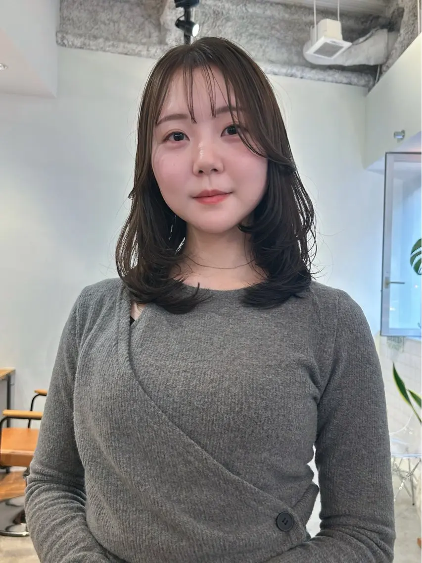 ミディアム カラー レイヤーカット カット ヘアカラー トリートメント ボブ/レイヤー 大阪梅田/きょうかのヘアスタイル