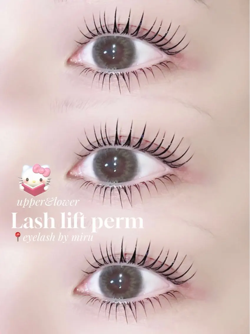 【デカ目効果Max✨】似合わせまつ毛パーマ+下まつ毛パーマ👀💭パリジェンヌ/バンビラッシュの写真