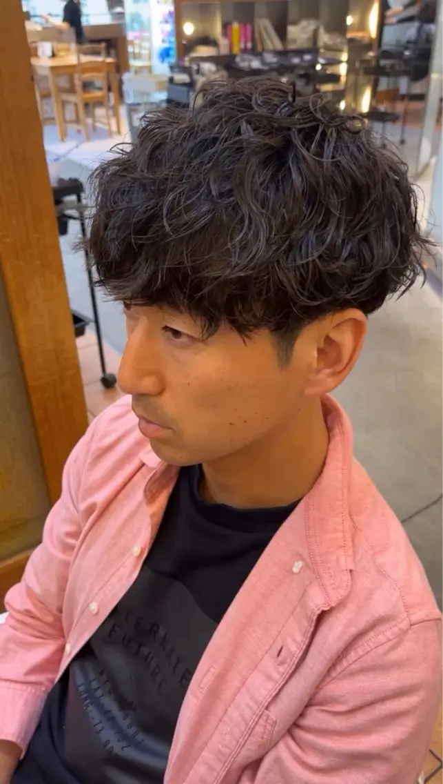 パーマ メンズ カット パーマ トリートメント 垢抜けのあっきー/ 本厚木徒歩1分のヘアスタイル