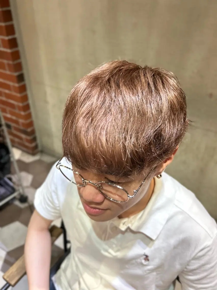 カラー メンズ メンズブリーチ メンズハイトーン ベージュカラー ブリーチ ブロンド ヘアカラー 🌈ハイトーン🌈/ 梅田/堀江輝起のヘアスタイル