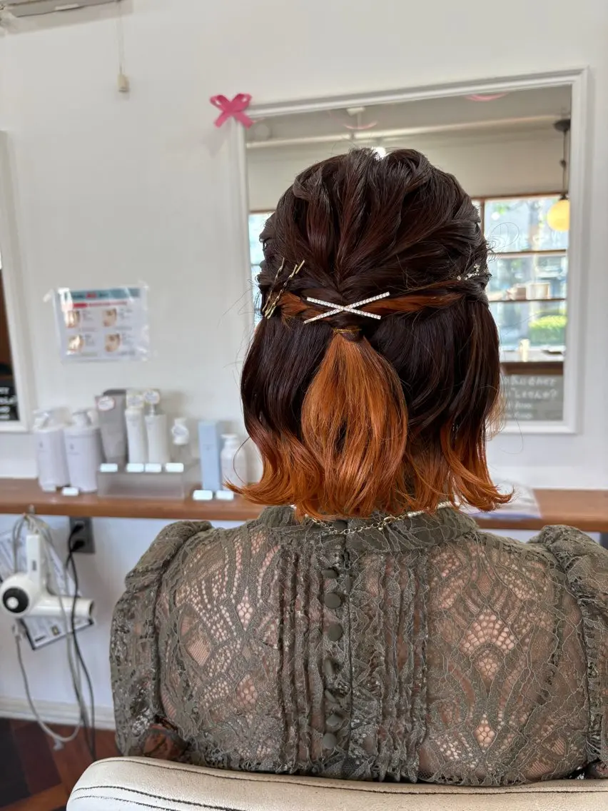 ヘアアレンジ ヘアセット 塔崎 りこのヘアスタイル