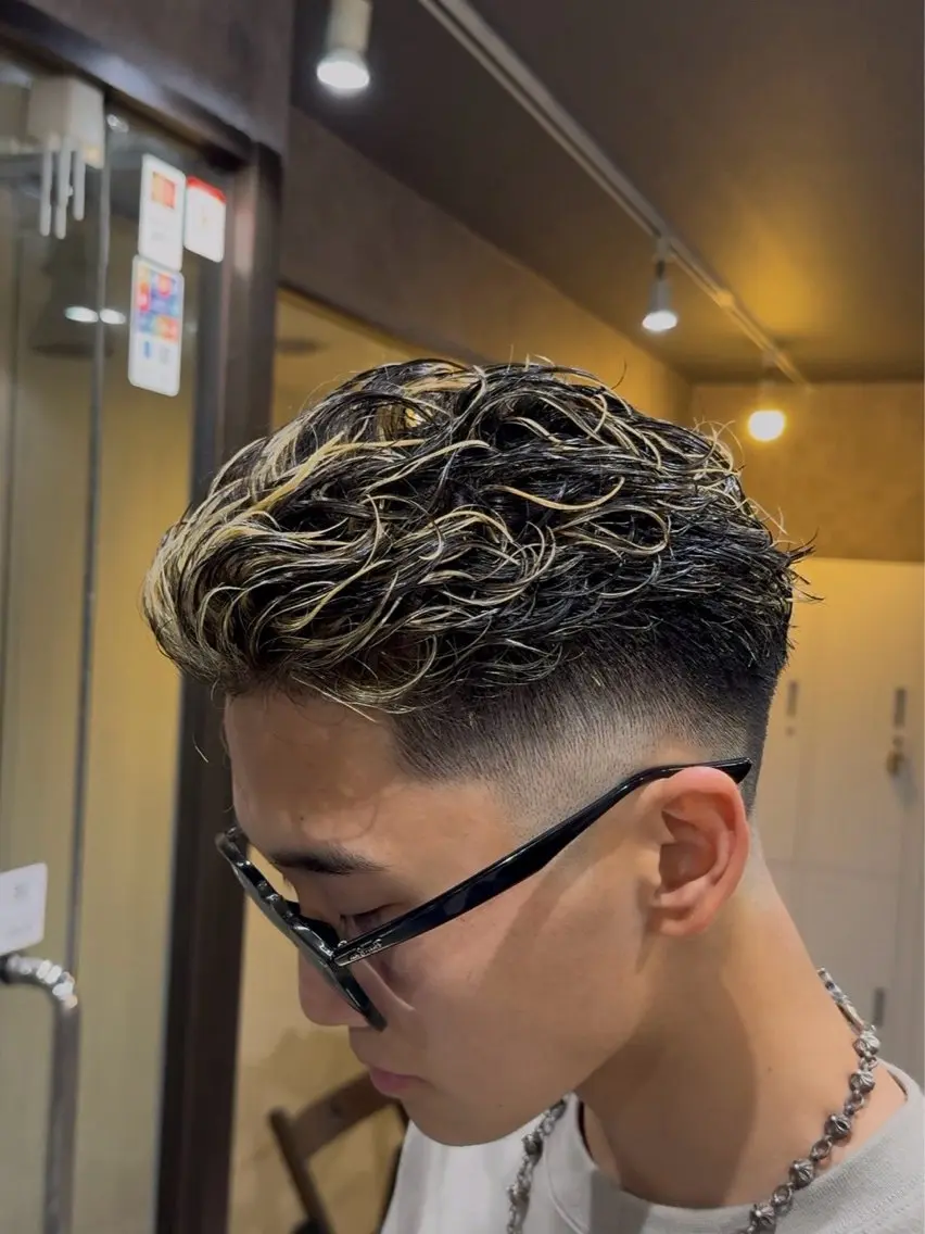 【メンズ新規限定】🔥極道パーマ/オールバックパーマモデル🔥（men's/メンズパーマモデル/新小岩メンズ）の写真