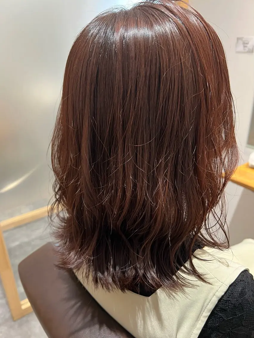 ミディアム カラー ブラウンカラー 外ハネヘア KANA🌿透明感/ レイヤーcut🌿のヘアスタイル